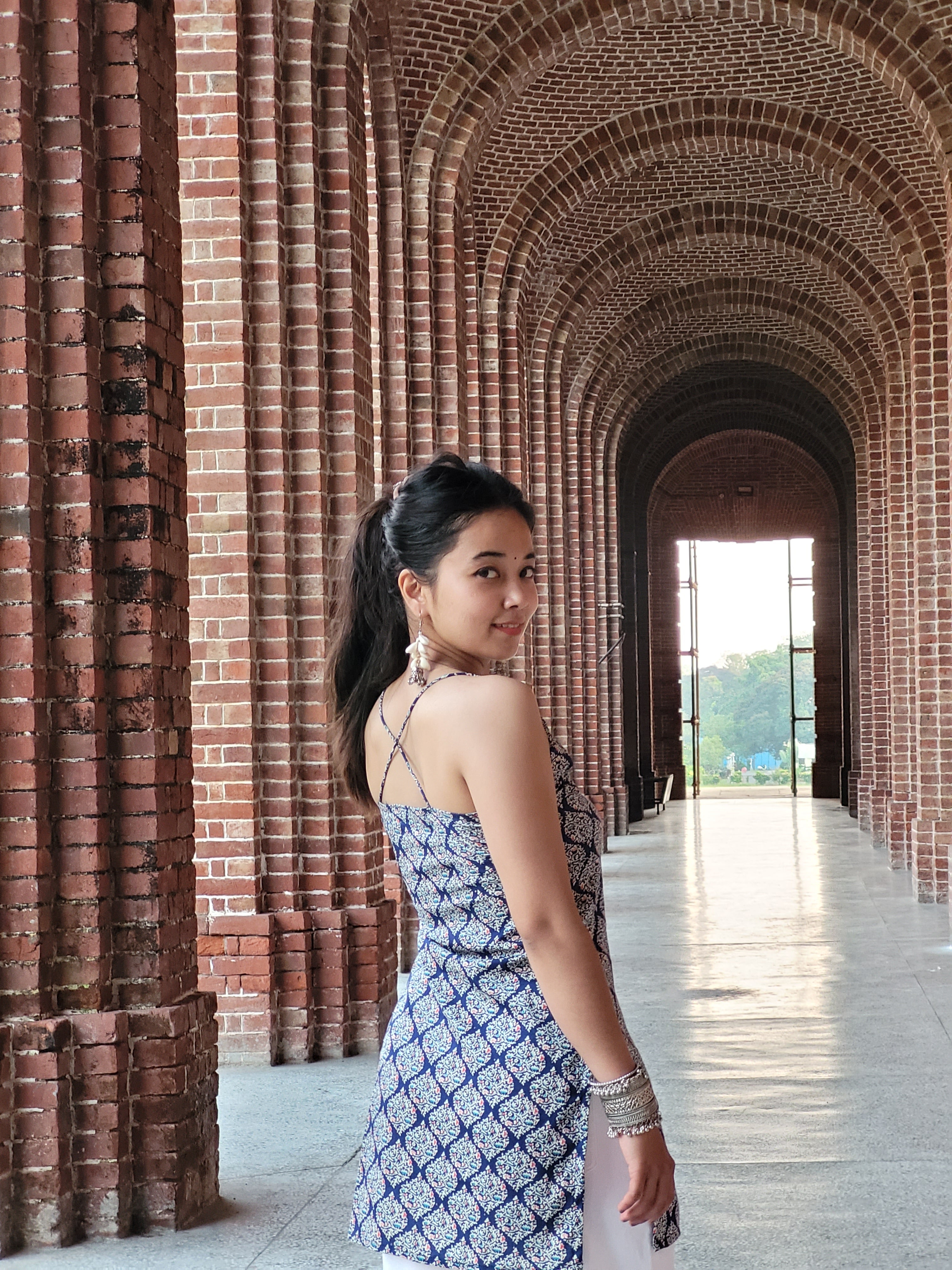 Aarvi Handblock Halter Kurti